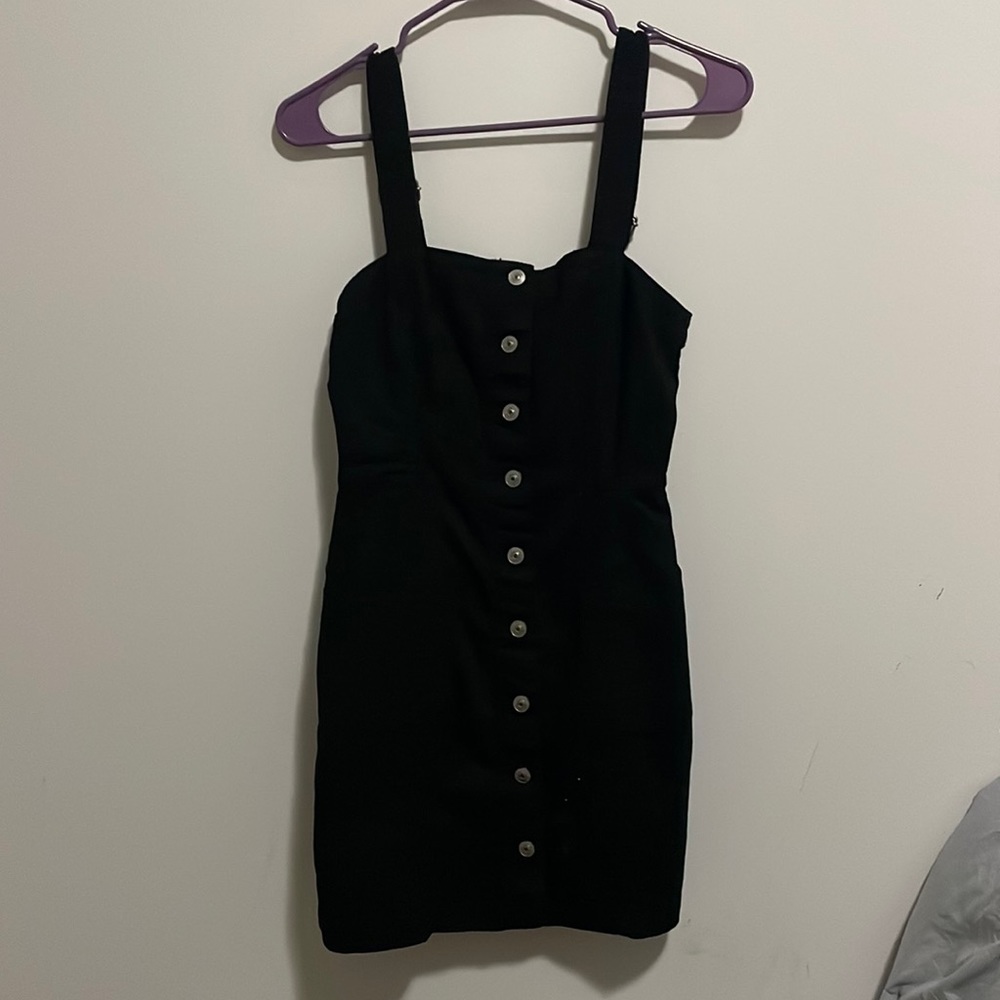 H&M Black Button up Jean Dress
